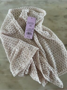 Women's Crochet Cover Up Sarong - Wild Fable™ Beige S/M